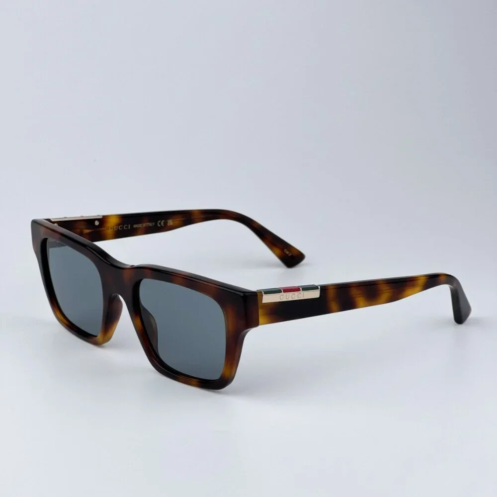 Gucci Men BRAND NEW Sunglasses Havana Grey Square GG1889S 004
